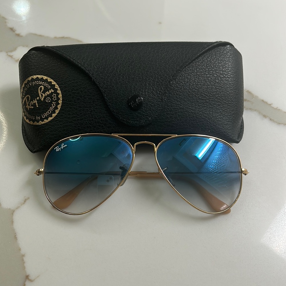 Ray-Ban light blue Gradient Aviators